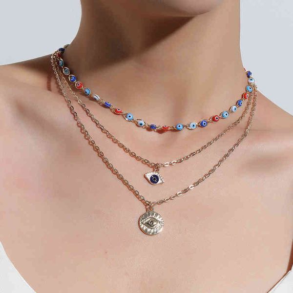 fashion turkish evil eye pendant bohemian multilayer boho for women girl beads neck chain trendy choker collar necklace, Silver
fashion turkish evil eye pendant bohemian multilayer boho for women girl beads neck chain trendy choker collar necklace, Silver