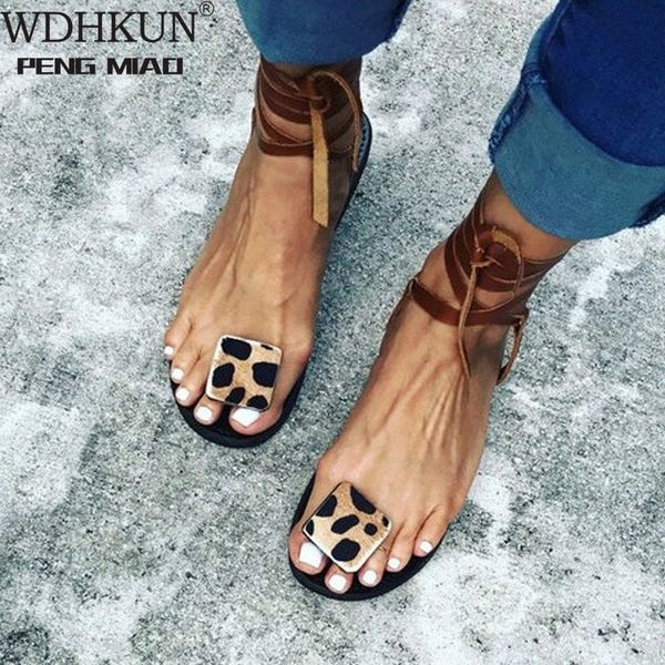 wdhkun 2020 summer strap sandals womens flats open toe leopard casual shoes rome plus size 35 43 heeled sandals boys sandals from , $1 23uq#, Black
