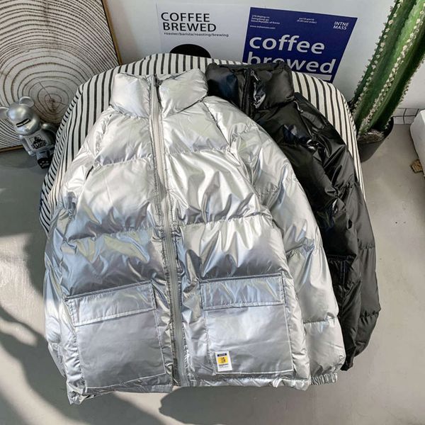 20 new fashion brand standing collar space thickened bright cotton padded jacket men's, Black
20 new fashion brand standing collar space thickened bright cotton padded jacket men's, Black