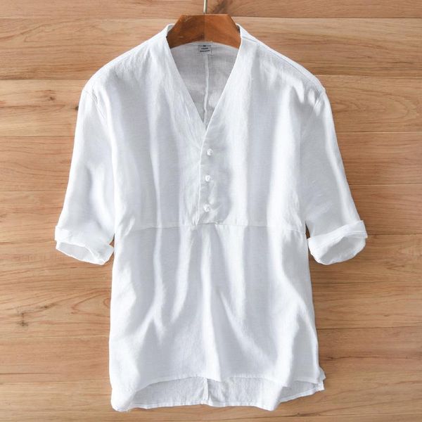 men's casual shirts chinese style ancient linen shirt half sleeve loose men bigger size pullover v-neck tshirts -xxxl, White;black
men's casual shirts chinese style ancient linen shirt half sleeve loose men bigger size pullover v-neck tshirts -xxxl, White;black