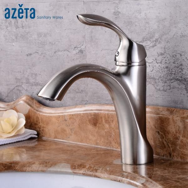 bathroom sink faucets deck mounted basin faucet brushed nickel finish brass single hole ceramic cartridge mixer tap at5806bn
bathroom sink faucets deck mounted basin faucet brushed nickel finish brass single hole ceramic cartridge mixer tap at5806bn