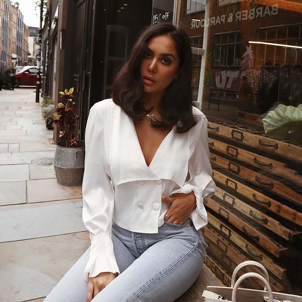 2021 new women's bell sleeve cardigan, temperament, slim, lapel, navel opening, unified color, multi-functional jacket, spring and summ, Black;white
2021 new women's bell sleeve cardigan, temperament, slim, lapel, navel opening, unified color, multi-functional jacket, spring and summ, Black;white