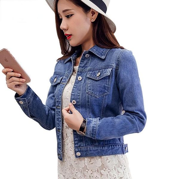 women's jackets long sleeve spring slim white jeans for women solid denim jacket short overcoat ladies goth, Black;brown
women's jackets long sleeve spring slim white jeans for women solid denim jacket short overcoat ladies goth, Black;brown