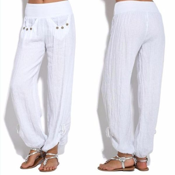 women's pants & capris leisure loose button decoration trouser summer casual pockets wide leg, Black;white
women's pants & capris leisure loose button decoration trouser summer casual pockets wide leg, Black;white