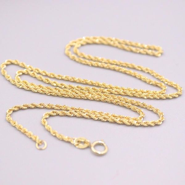 chains au750 real 18k yellow gold chain neckalce for women female 1.6mmw hollow rope choker necklace 20''l jewelry, Silver
chains au750 real 18k yellow gold chain neckalce for women female 1.6mmw hollow rope choker necklace 20''l jewelry, Silver