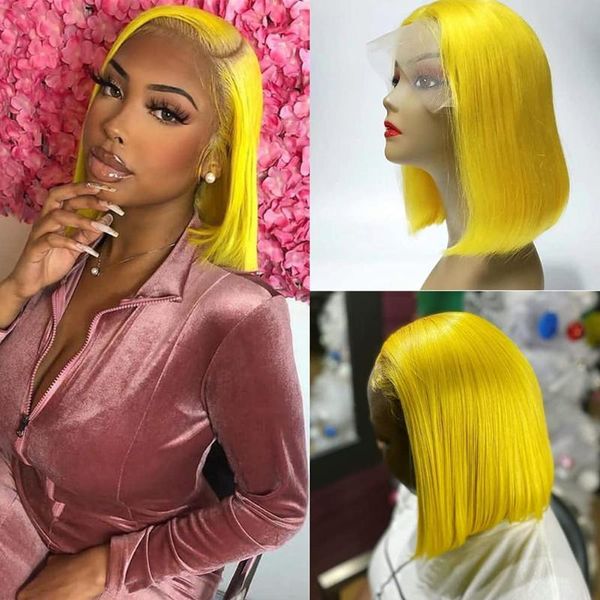 lace wigs short yellow bob wig human hair part 13x4 front straight 180% density frontal for black women, Black;brown
lace wigs short yellow bob wig human hair part 13x4 front straight 180% density frontal for black women, Black;brown