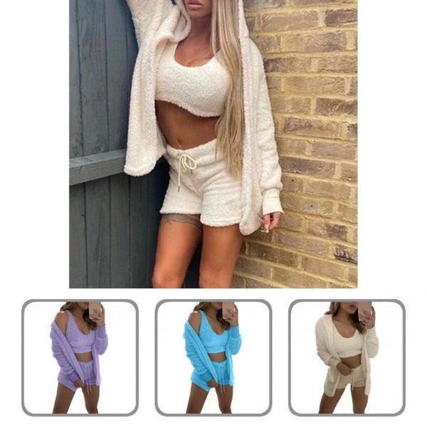women's tracksuits 1 set sporty warm coat crop lace-up shorts simple vest long sleeve for running, Gray
women's tracksuits 1 set sporty warm coat crop lace-up shorts simple vest long sleeve for running, Gray