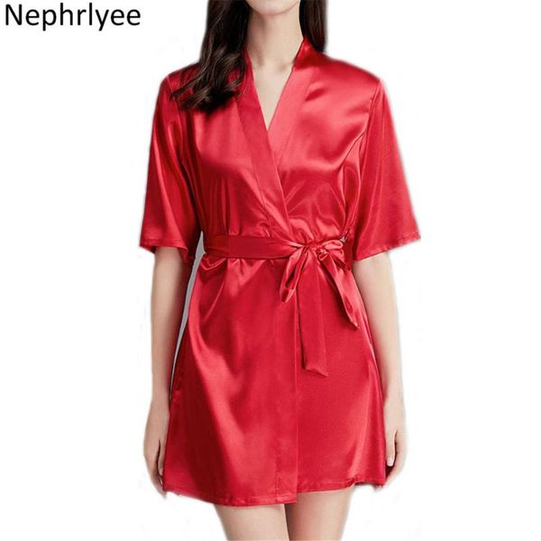 women's sleepwear women silk satin short night robe solid kimono bath bathrobe peignoir femme wedding bride bridesmaid slp001413, Black;red
women's sleepwear women silk satin short night robe solid kimono bath bathrobe peignoir femme wedding bride bridesmaid slp001413, Black;red
