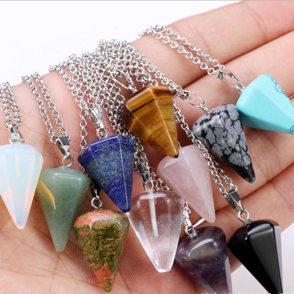 natural stone necklace quartz crystal turquoises opal tiger eye beads pendant pendulum for diy jewelry making necklaces, Silver
natural stone necklace quartz crystal turquoises opal tiger eye beads pendant pendulum for diy jewelry making necklaces, Silver
