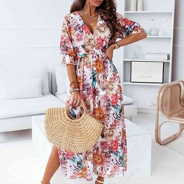 summer ladies v-neck print short-sleeved long dress side split dress party casual french elegant bohemian daily wear, Black;gray
summer ladies v-neck print short-sleeved long dress side split dress party casual french elegant bohemian daily wear, Black;gray