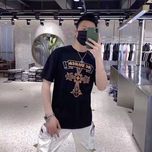 summer 21 fashion brand new short sleeve crosin cross drill men's and women's casual versatile t-shirt, Black
summer 21 fashion brand new short sleeve crosin cross drill men's and women's casual versatile t-shirt, Black