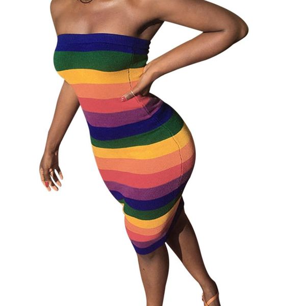 women's dress summer strapless colorful rainbow striped sleeveless tube bodycon party mini dress, Black;gray
women's dress summer strapless colorful rainbow striped sleeveless tube bodycon party mini dress, Black;gray