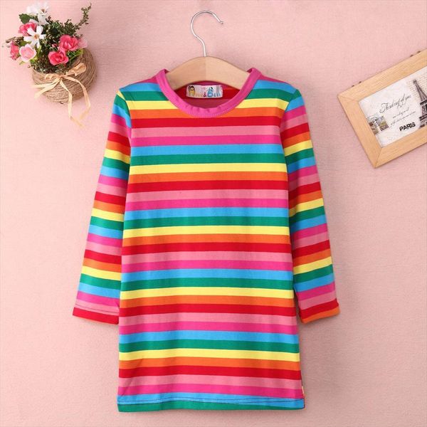 pudcoco girl 2y 7y au dress kids baby girls rainbow striped casual long sleeve clothes, Red;yellow
pudcoco girl 2y 7y au dress kids baby girls rainbow striped casual long sleeve clothes, Red;yellow