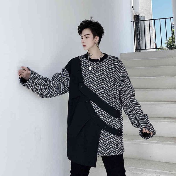 men's hoodies & sweatshirts men asymmetric splice long sleeve casual t-shirt male japan korea style streetwear vintage loose tee shirts, Black
men's hoodies & sweatshirts men asymmetric splice long sleeve casual t-shirt male japan korea style streetwear vintage loose tee shirts, Black