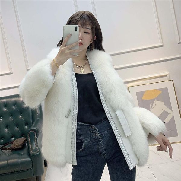 women's fur & faux coat the skin fashion show thin young female sheep leather rivet integrated whole hair, Black
women's fur & faux coat the skin fashion show thin young female sheep leather rivet integrated whole hair, Black