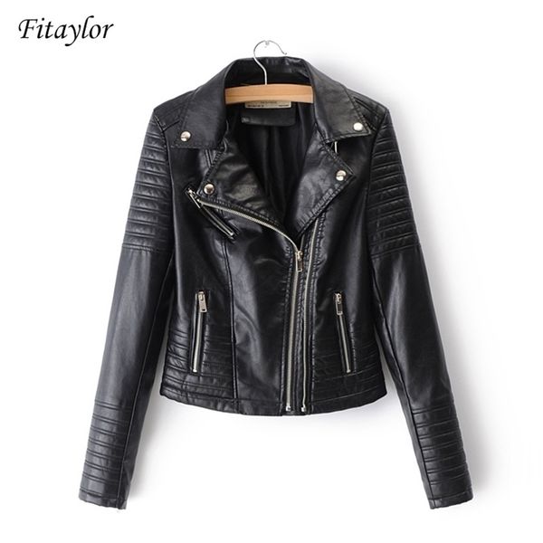 fitaylor women motorcycle faux leather jackets ladies streetwear black coat long sleeve autumn biker zippers outwear 211221
fitaylor women motorcycle faux leather jackets ladies streetwear black coat long sleeve autumn biker zippers outwear 211221