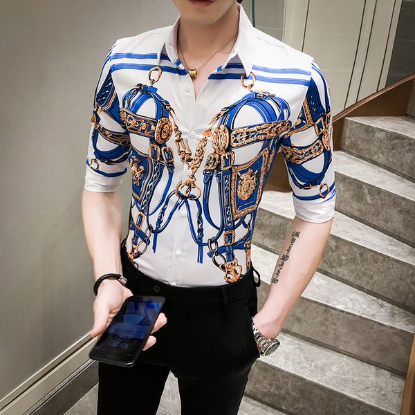 british summer style of men polka dot shirt fashion 2021 streetwear half sleeve casual shirts thin adjustment tuxedo club dress 3xl-m 88xq, White;black
british summer style of men polka dot shirt fashion 2021 streetwear half sleeve casual shirts thin adjustment tuxedo club dress 3xl-m 88xq, White;black