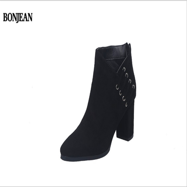 boots bonjean ankle for women autumn winter ladies shoes fashion solid color pointed toe single short botas mujer, Black
boots bonjean ankle for women autumn winter ladies shoes fashion solid color pointed toe single short botas mujer, Black