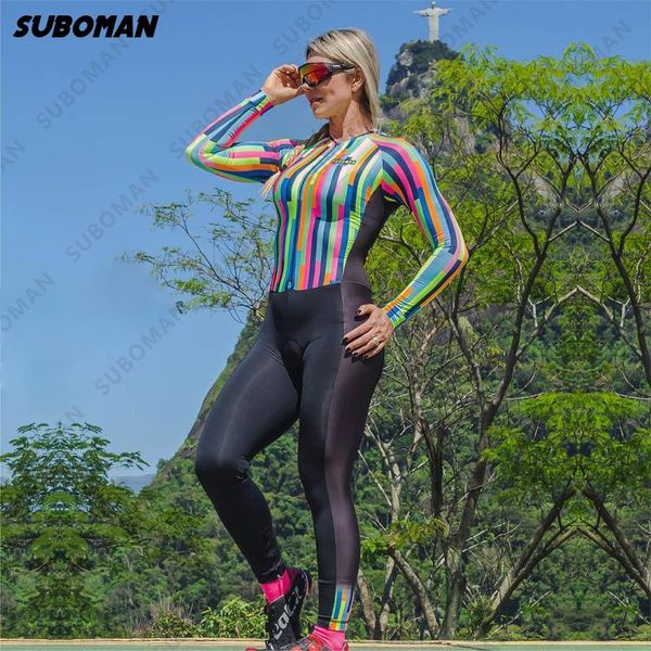 racing sets 2021 suboman pro team triathlon women's cycling jersey one piece jumpsuit maillot ropa ciclismo long sleeve uniform, Black;blue
racing sets 2021 suboman pro team triathlon women's cycling jersey one piece jumpsuit maillot ropa ciclismo long sleeve uniform, Black;blue