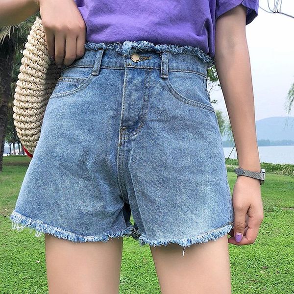 women's jeans high waisted denim super shorts summer korean retro a-line pants fashionable wide leg vintage, Blue
women's jeans high waisted denim super shorts summer korean retro a-line pants fashionable wide leg vintage, Blue