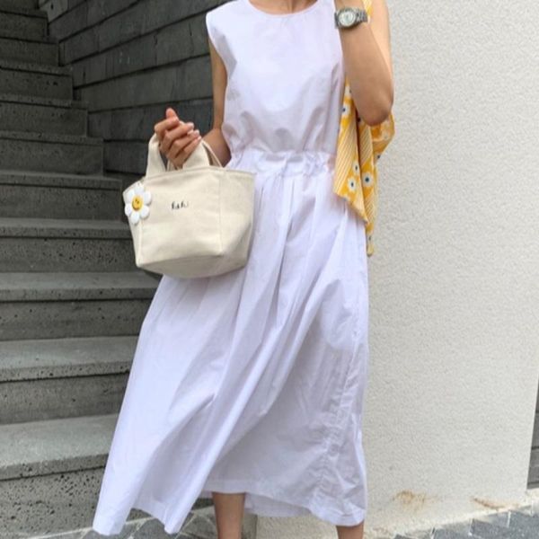 casual dresses french drawcord slim waist solid sleeveless white dress female royal sister light familiar style medium long first love summe, Black;gray
casual dresses french drawcord slim waist solid sleeveless white dress female royal sister light familiar style medium long first love summe, Black;gray