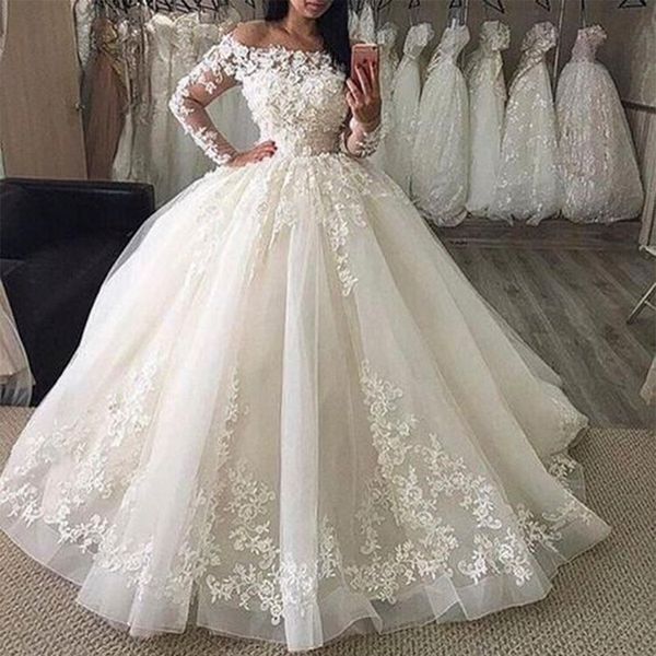 2021 new gowns off the shoulder sleeve dressed in lace appliqued tulle wedding mariage bride dress novice x3k8, White
2021 new gowns off the shoulder sleeve dressed in lace appliqued tulle wedding mariage bride dress novice x3k8, White