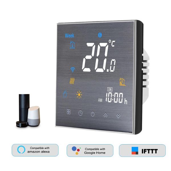 smart home control electric/water heating thermostat digital temperature controller large lcd touch button wifi 5/16a
smart home control electric/water heating thermostat digital temperature controller large lcd touch button wifi 5/16a