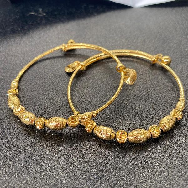 bangle 2pcs/lot bead bangles bracelet gold heart small bell african 24k ball love dubai women wedding party gifts, Black
bangle 2pcs/lot bead bangles bracelet gold heart small bell african 24k ball love dubai women wedding party gifts, Black