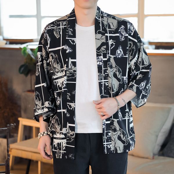 5xl male hip hop loose casual shirt cardigan coat men 2021 summer thin vintage fashion japan style kimono jacket iyzj, Black;brown
5xl male hip hop loose casual shirt cardigan coat men 2021 summer thin vintage fashion japan style kimono jacket iyzj, Black;brown