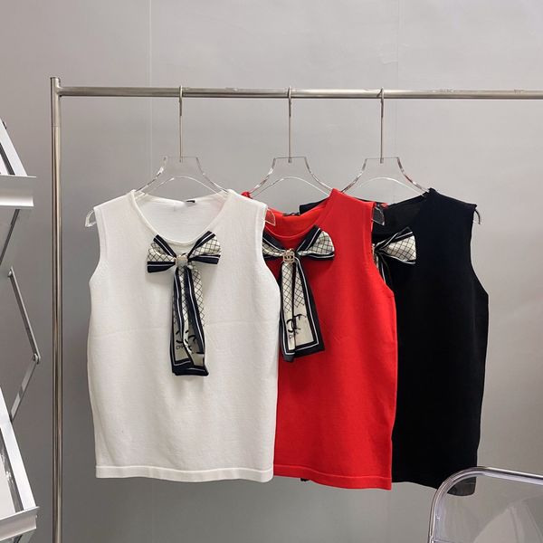 women designer t shirtknitted vest women's 2021 new loose fashion brand thin bow tie casual loose sleeveless t-shirt, White
women designer t shirtknitted vest women's 2021 new loose fashion brand thin bow tie casual loose sleeveless t-shirt, White