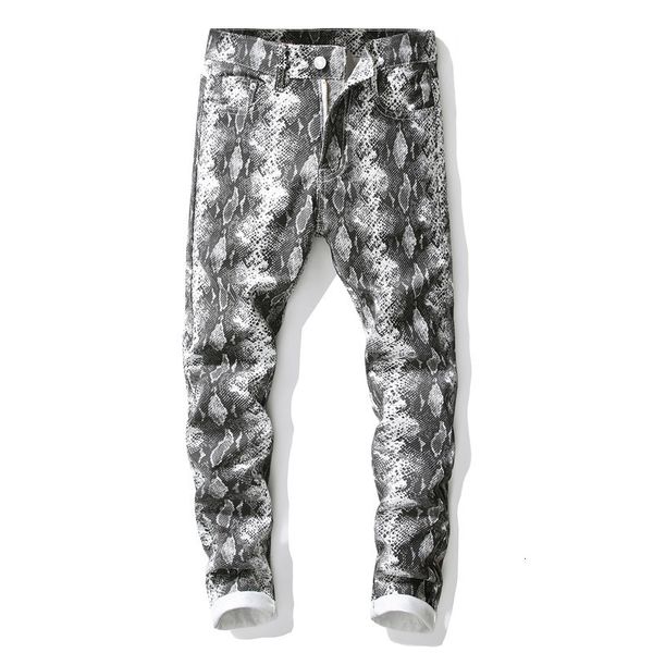 2021 new men's male snake printed gray jeans slim fit stretch pencil pants trousers 5qpi, Blue
2021 new men's male snake printed gray jeans slim fit stretch pencil pants trousers 5qpi, Blue