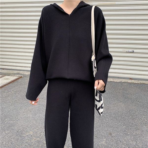 2021 new autumn winter fashion sweat suits loose sweater pullover + long pants 2 women knitted two piece set dexu, Blue
2021 new autumn winter fashion sweat suits loose sweater pullover + long pants 2 women knitted two piece set dexu, Blue