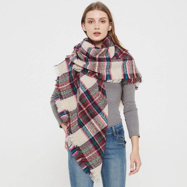women plaid scarf designer knitted spring winter warm cashmere scarves shawls neck bandana lady wrap #t1q, Blue;gray
women plaid scarf designer knitted spring winter warm cashmere scarves shawls neck bandana lady wrap #t1q, Blue;gray