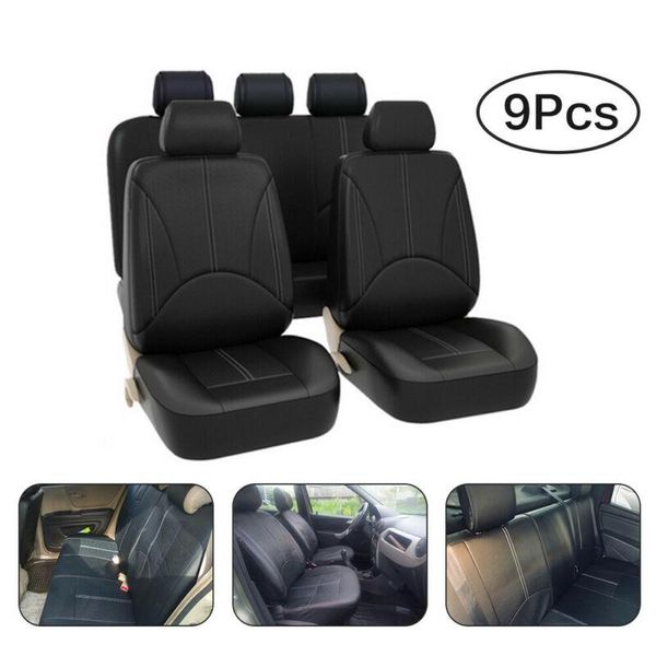 car seat covers 9pcs universal black artificial pu leather for interior front back cushion pad auto accessorie
car seat covers 9pcs universal black artificial pu leather for interior front back cushion pad auto accessorie