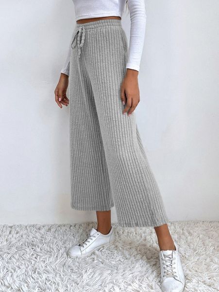 solid knotted wide leg pants w6en#, Black;white
solid knotted wide leg pants w6en#, Black;white