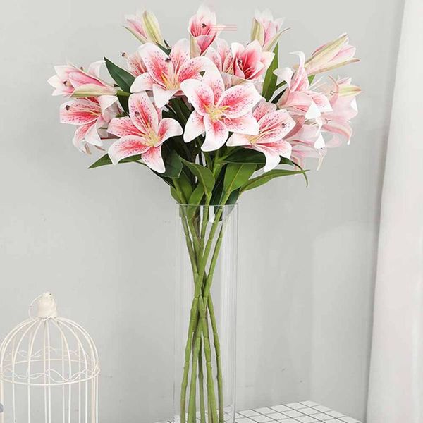 decorative flowers & wreaths 1 bouquet 3 heads artificial lily flower fake plant for wedding home el party creative decoration diy garden ch
decorative flowers & wreaths 1 bouquet 3 heads artificial lily flower fake plant for wedding home el party creative decoration diy garden ch