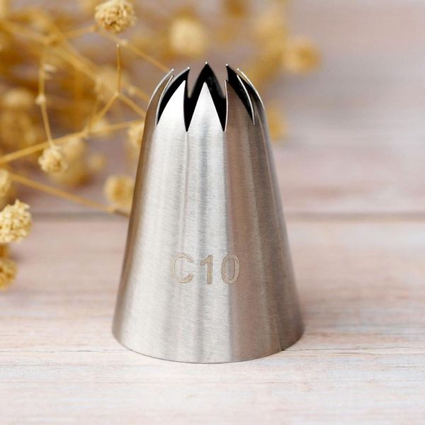 baking & pastry tools #c10 large size piping nozzle cake cream decoration stainless steel icing tips cupcake 10 teeth close star
baking & pastry tools #c10 large size piping nozzle cake cream decoration stainless steel icing tips cupcake 10 teeth close star