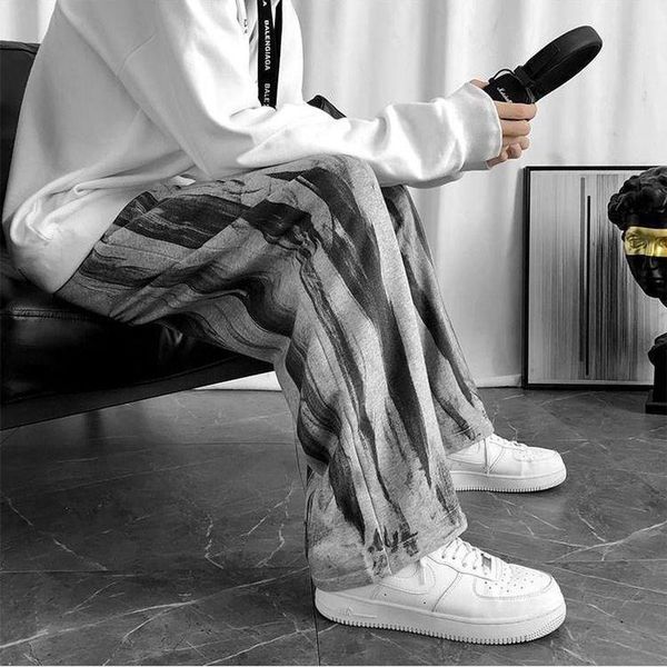 men's pants trousers elastic waist casual korean oversize sports high street tie-dye all-match fashion cool male clothing, Black
men's pants trousers elastic waist casual korean oversize sports high street tie-dye all-match fashion cool male clothing, Black