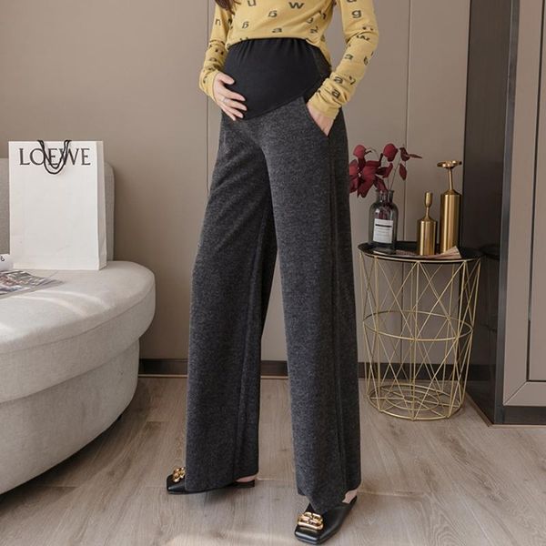 maternity bottoms pregnant women's pants casual ribbed cashmere stomach lift loose mothers wide-leg women, White
maternity bottoms pregnant women's pants casual ribbed cashmere stomach lift loose mothers wide-leg women, White