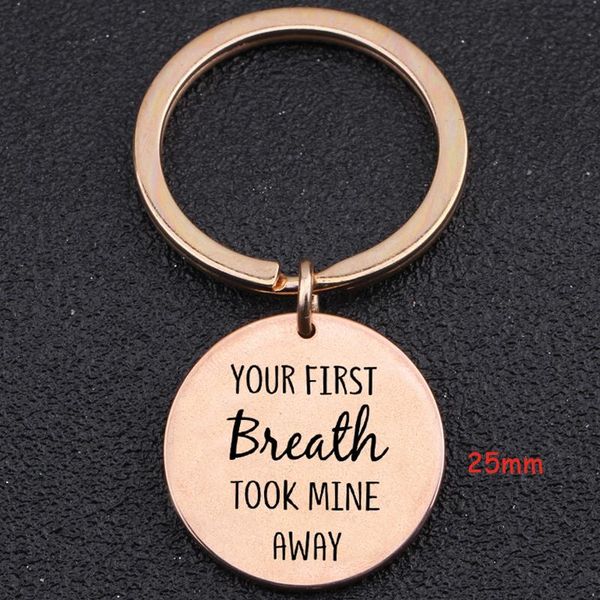 keychains engraved your first breath took mine away keychain for baby gift from mom born key ring holder tag, Silver
keychains engraved your first breath took mine away keychain for baby gift from mom born key ring holder tag, Silver