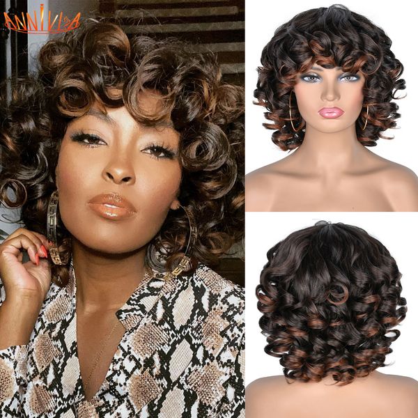 short hair afro kinky curly wigs with bangs for black women synthetic african ombre glueless cosplay wigs high temperature
short hair afro kinky curly wigs with bangs for black women synthetic african ombre glueless cosplay wigs high temperature