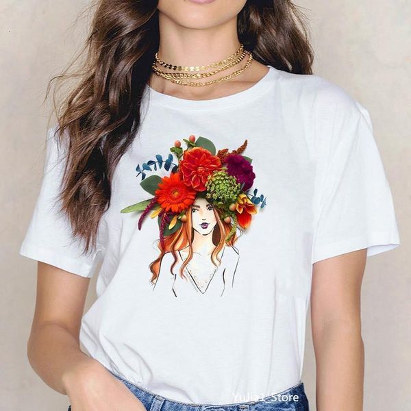summer new fashion white vogue t shirt lady wearing flower hat print t shirts women kawaii cotton tshirt
summer new fashion white vogue t shirt lady wearing flower hat print t shirts women kawaii cotton tshirt