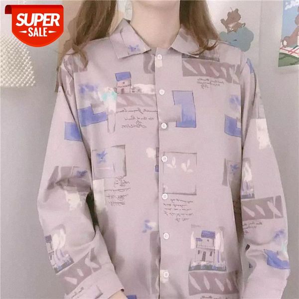 Retro Hong Kong Shirts Women Blouses Girl Print Shirt Niche Design Sense Loose Long-sleeved Polo Collar Thin Top Autumn Style #687R, White
Retro Hong Kong Shirts Women Blouses Girl Print Shirt Niche Design Sense Loose Long-sleeved Polo Collar Thin Top Autumn Style #687R, White