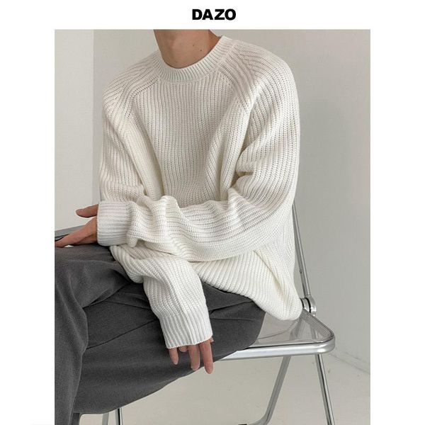 men's sweaters sweater loose lazy wind wild pullover thick knit ins autumn and winter round neck korean trend, White;black
men's sweaters sweater loose lazy wind wild pullover thick knit ins autumn and winter round neck korean trend, White;black
