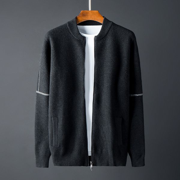 sweater knit 2021 autumn ted cardigan men's jacket casual jacquard stand collar coat imitation mink, White;black
sweater knit 2021 autumn ted cardigan men's jacket casual jacquard stand collar coat imitation mink, White;black