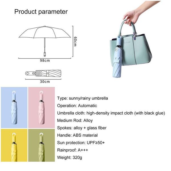 brand new 8k matic solid color womens umbrella rain women 360 rotating hook handle parasol 3-folding windproof sun qylasd
brand new 8k matic solid color womens umbrella rain women 360 rotating hook handle parasol 3-folding windproof sun qylasd