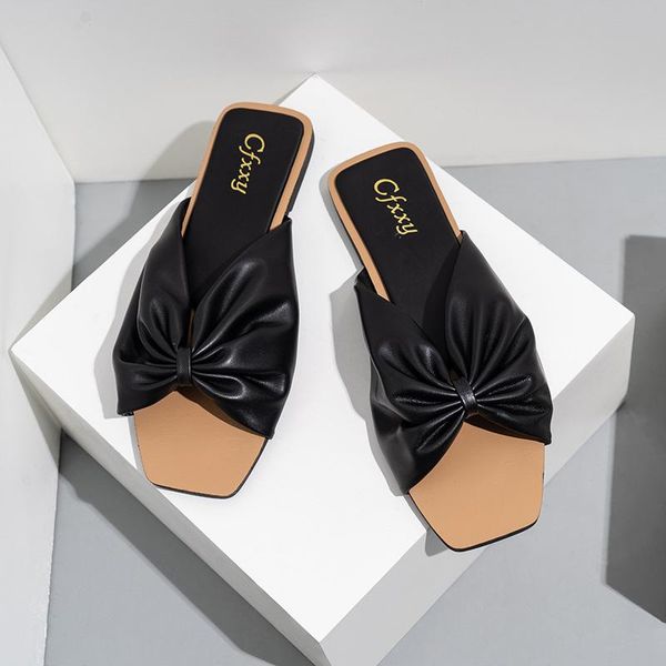 slippers 2021 summer bow female sandals fashion solid color flat outside women ladies beach shoes sandalias de mujer, Black
slippers 2021 summer bow female sandals fashion solid color flat outside women ladies beach shoes sandalias de mujer, Black