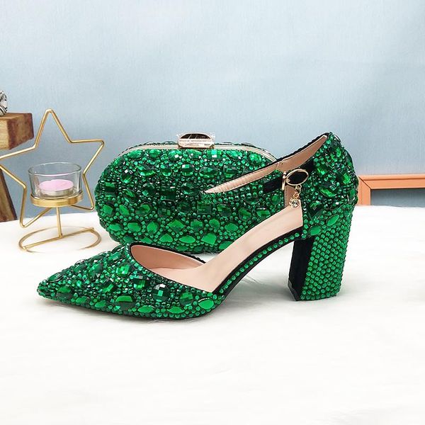 dress shoes women's sandals green crystal wedding square heel pointed toe bridal party plus size ballroom heels 2021 shoe and bag set, Black
dress shoes women's sandals green crystal wedding square heel pointed toe bridal party plus size ballroom heels 2021 shoe and bag set, Black