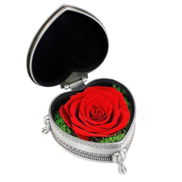 christmas valentine's day gift rose heart-shaped metal jewelry box preserved flower gift box a1
christmas valentine's day gift rose heart-shaped metal jewelry box preserved flower gift box a1