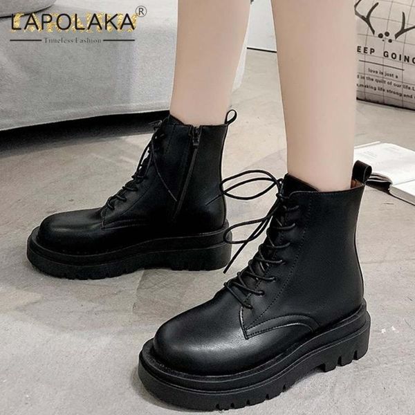 boots lapolaka design cross-tied ankle booties woman shoes platform zipper comfortable black white ins dropship female
boots lapolaka design cross-tied ankle booties woman shoes platform zipper comfortable black white ins dropship female